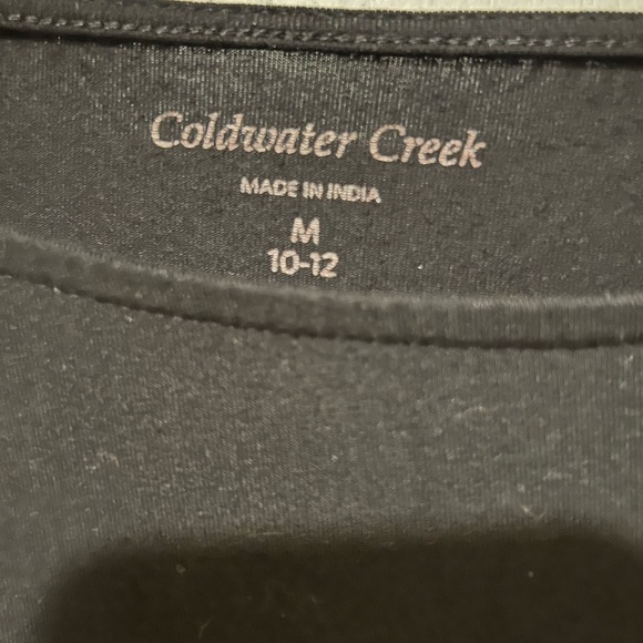 Coldwater Creek Top Black Women Size M 10-12. - Picture 3 of 3